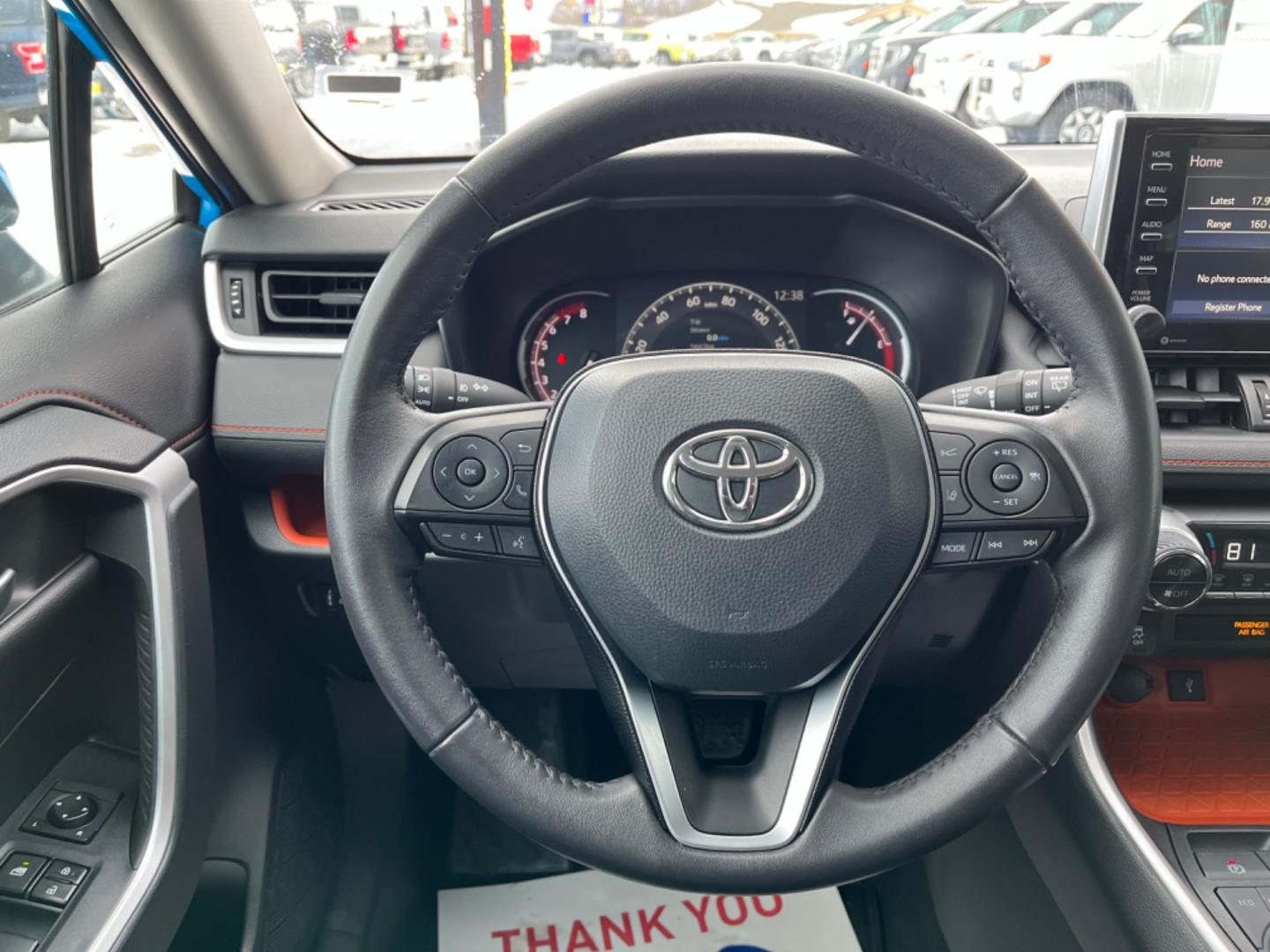 2021 Blue Toyota RAV4 Adventure AWD (2T3J1RFV7MW) with an 2.5L L4 DOHC 16V engine, 8A transmission, located at 1960 Industrial Drive, Wasilla, 99654, (907) 274-2277, 61.573475, -149.400146 - Photo#15